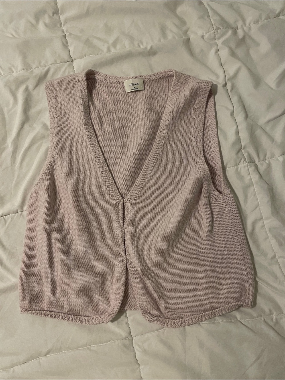 Wilfred Pale Pink Knit Vest